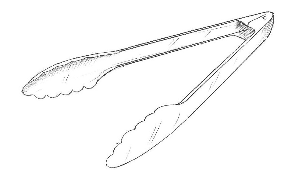 5 How to draw tongs