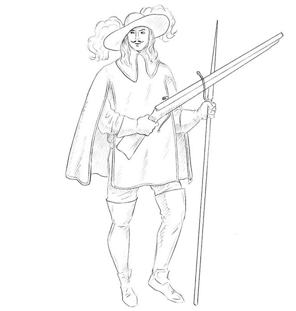 Как нарисовать мушкетера карандашом поэтапно | Sketches, Male sketch, Art