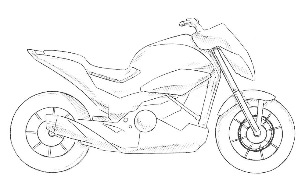 Как нарисовать мотоцикл бесплатно
