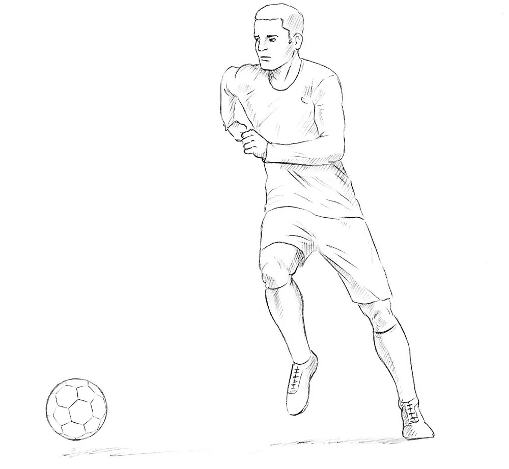 Как нарисовать футболиста