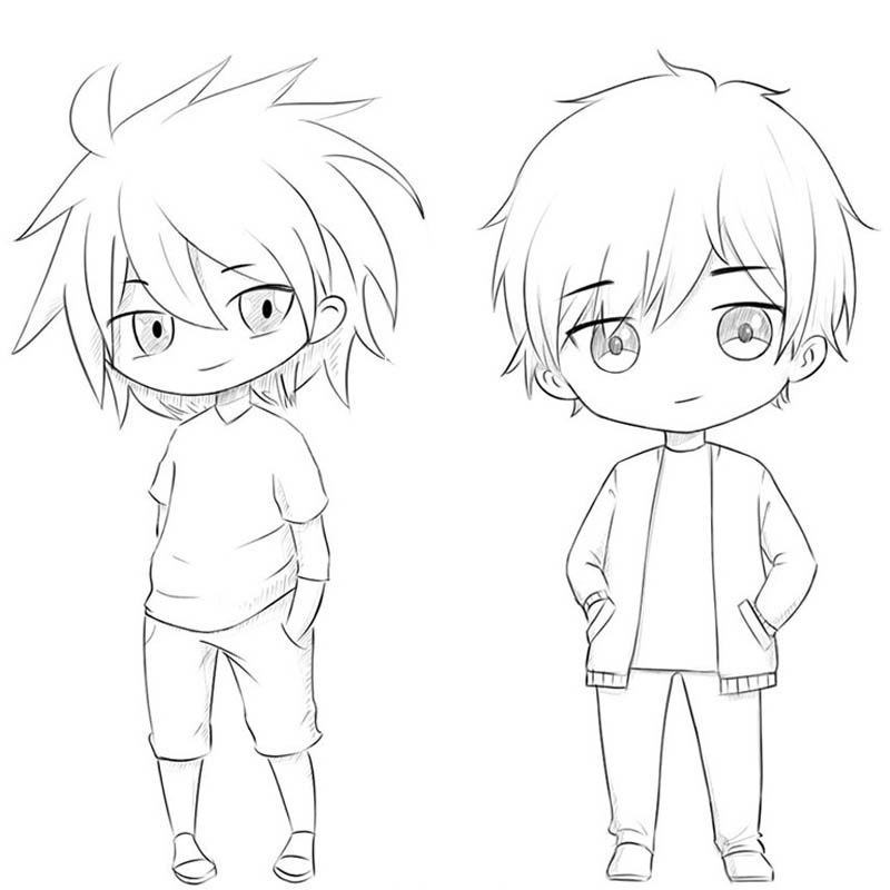 How to draw chibi step by step