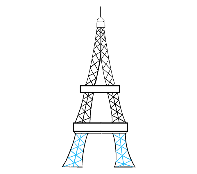 how to draw the eiffel tower 16