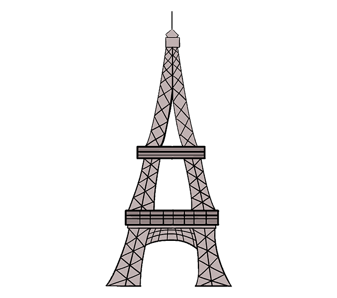 how to draw the eiffel tower 20