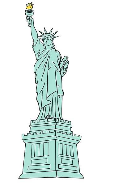 Как нарисовать Статую Свободы
