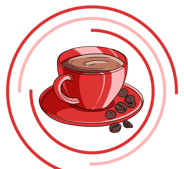 Как нарисовать чашку кофе акварелью: 2 варианта